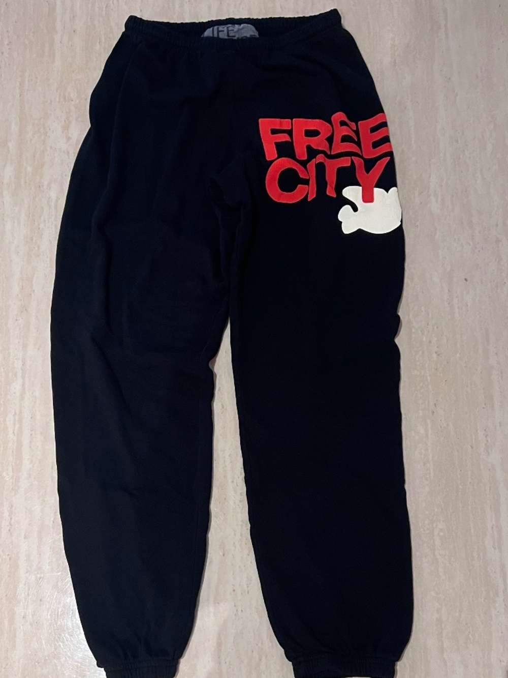 NWT FREECITY Navy Blue Sweatpants Size XS LONG Inseam